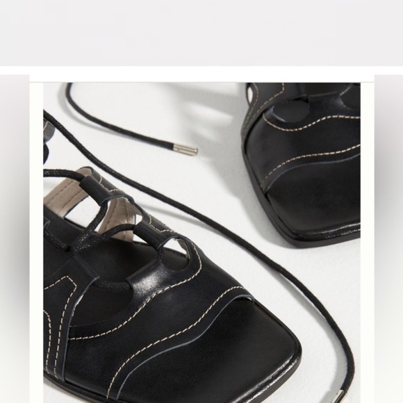 Anthropologie Silent D Gladiator Satelli Tie-Up Sandals Size 38 7.5‎ 8 - Picture 3 of 7